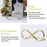 New UFURMATE Pictures Stand Clips, 12Pcs Metal Table Card Holders Unique Gold Place Cards Clip Sturdy Photo Picture Cards Display Stand for Party, Wedding, Meeting (Gold Figure 8)