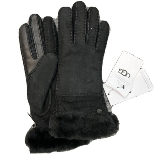 New Women's Nordstrom UGG Seamed Tech Sheepskin Gloves, allows you to use your touchscreen on devices while wearing, Size Large - Retails $200+