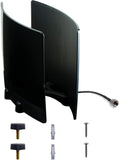 New GE UltraPro Optima Black Indoor HDTV Antenna, Digital, Long Range Antenna, 60 Mile Range, Smart TV Compatible, 4K 1080P VHF UHF, 10ft Coaxial Cable!