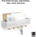 New in box! Umbra Estique Entry Organizer, White! Antique features a perforated metal bin to store mail - Also use it to store your wallet or cellphone.