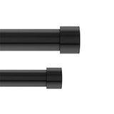 Umbra 1014402-111 120-180 in. Cappa 1 Double Rod Burnished, Black! Retails $147 W/Tax