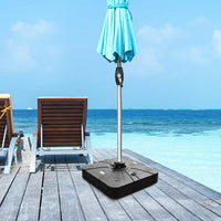 220 lbs Offset & Cantilever Umbrella Base with Wheels, Sand Water Filled! This base helps you secure your umbrella firmly in place & firm in windy conditions! (Umbrella NOT Included)  Retails $508+ Tax