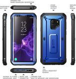 SUPCASE Unicorn Beetle Pro Series Case Designed for Galaxy S9, with Built-in Screen Protector Full-Body Rugged Holster Case for Galaxy S9 (2018 Release) (Royal Blue)