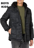 New URBAN REPUBLIC Boys (Kids) Fall Jacket W. Fleece Hood, Black Camo, Sz 5/6! Retails $90+