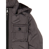 New Nordstrom Urban Republic 'Heat Seal' Quilted Jacket with Zip Off Hood in Grey, Sz 7! Retails $90+