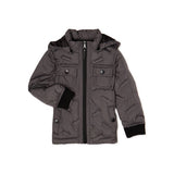 New Nordstrom Urban Republic 'Heat Seal' Quilted Jacket with Zip Off Hood in Grey, Sz 3T! Retails $90+