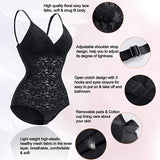 New Ursexyly Women's Lace Bodysuit Tummy Control Shapewear, Black, Sz XL!