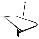 New in box! Utopia Alley Rustproof 60 in. Large Size by 25 in. Aluminum D-Shape Shower Rod in Black! Retails $180+