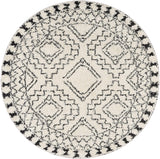 New nuLOOM Vasiliki Moroccan Tribal Shag Area Rug, 4' Round, Off-White