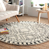 New nuLOOM Vasiliki Moroccan Tribal Shag Area Rug, 4' Round, Off-White