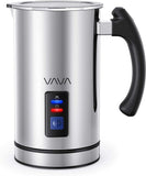 NEW Milk Frother, VAVA Electric Milk Steamer Liquid Heater with Hot or Cold Milk Functionality (Silent Operation, Strix Temperature Controls, Non-Stick Coating, Milk Level Indicator, and FDA Approved) Retails $60+