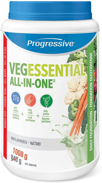 New Sealed Progressive Health Vegessential, All-In-One Vegan Protein, Greens, Vitamins & minerals Powder - Unflavoured 1008 g, Retails $70+ Exp: 11/2022