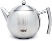 New Venoly Stainless Steel Tea Pot with Removable Infuser for Loose Leaf and Tea Bags, Dishwasher Safe and Heat Resistant, 34 Ounce!