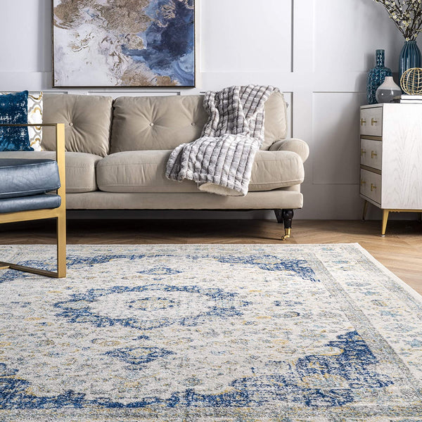 New Wayfair nuLOOM RZBD07A Traditional Verona Area Rug, 3' x 5', Blue/Ivory!