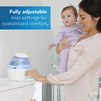 New in box! VICKS VUL520W Filter-Free Cool Mist Humidifier, Mini Personal Size, Blue! Never needs filter replaced! Auto shut off