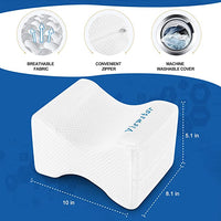 New in box! Viewstar Orthopedic Memory Foam Knee Pillow with Bamboo Washable Cover for Hip, Back, Pain Relief, for Pregnancy Support and Side Sleepers