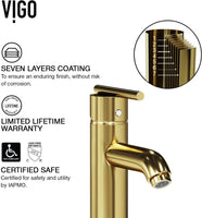 Brand new in box! VIGO Seville Vessel Bathroom Faucet in Matte Brushed Gold! Retails $215+
