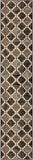 New Superior Modern Area Rug, 8mm Pile Height with Jute Backing, Chic Textured Geometric Trellis Pattern, Anti-Static, Water-Repellent - Chocolate, 2'3 x 8' Runner! Made in Egypt!