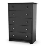 New in box! Vito 5-Drawer Chest Dresser in Black! Made in Canada! Retails $340+