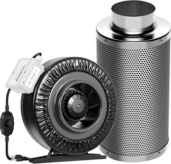 New VIVOSUN 6 Inch 440 CFM Inline Duct Fan with 6 Inch Carbon Filter Odour Control with Australia Virgin Charcoal, Widely used in grow rooms, planting room, grow tents & More! Retails $169+