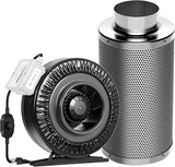New VIVOSUN 6 Inch 440 CFM Inline Duct Fan with 6 Inch Carbon Filter Odour Control with Australia Virgin Charcoal, Widely used in grow rooms, planting room, grow tents & More! Retails $159+