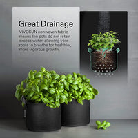 New VIVOSUN 5-Pack 2 Gallons Heavy Duty Thickened Nonwoven Fabric Pots Grow Bags with Handles!