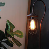 New VONLUCE Industrial Floor Lamp with Adjustable Cage Shade, 62 inches Rustic Floor Lamp Brushed in Reddish Bronze Finish