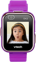 Awesome VTech KidiZoom Smartwatch DX2, Purple (English Version)! Easy-to-use touch screen Dual cameras Built-in rechargeable battery with included USB cable 256MB of internal memory! Retails $70+