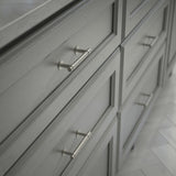 New SET OF 8 Francisco Satin Nickel 3" Center to Center Cabinet Drawer/Door Bar Pulls, Retails $96+