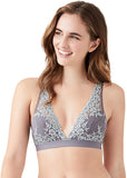 New Wacoal Womens Embrace Lace Wire Free Soft-Cup Bralette in Quiet Shade/Ether, Sz 36!