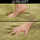 New Walensee Large Bathroom Rug (24 x 36, Olive Green) Extra Soft and Absorbent Shaggy Bathroom Mat Machine Washable