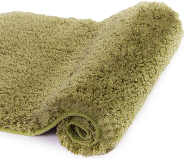 New Walensee Large Bathroom Rug (24 x 36, Olive Green) Extra Soft and Absorbent Shaggy Bathroom Mat Machine Washable
