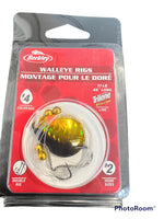 New Berkley Walleye Rigs #4 Colorado Double Rig 17lb 48" long Trilene XT Extra Tough line