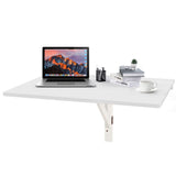 New Wayfair Floating Table, Drop-Leaf Wall Mounted Table, Space Saving Hanging Table For Study (White) by Furinno! Retails $99+