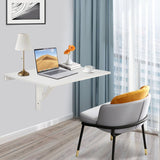 New Wayfair Floating Table, Drop-Leaf Wall Mounted Table, Space Saving Hanging Table For Study (White) by Furinno! Retails $99+