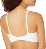 New Women's Warner's Easy Does It No Bulge Wirefree Contour Bra, white, sz M! Fits 34C/D & 36 B/C
