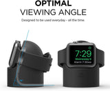 New elago W2 Stand Designed for Apple Watch Stand Compatible with All Apple Watch Series 6/SE/5/4/3/2/1 (44mm, 42mm, 40mm, 38mm) and Night Stand Mode (Black)