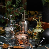 New 300mL Mini Brass Home Plant Mister Plunger Potted Flower Watering Sprayer Can, Copper