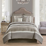 New Wayfair Queen Comforter + 6 Additional Pieces Wattson Taupe Microfiber Reversible Modern & Contemporary 8 Piece Comforter Set! Retails $180+ on sale!