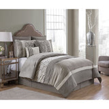 New Wayfair Queen Comforter + 6 Additional Pieces Wattson Taupe Microfiber Reversible Modern & Contemporary 8 Piece Comforter Set! Retails $180+ on sale!