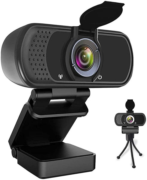 New 1080P HD Webcam , Live Streaming Web Camera with Stereo Microphone,Laptop or Desktop Computer USB Webcam with 110 Degree Wide Angle , N5 Webcam for Video Calling, Recording, Conferencing, Streaming, Gaming