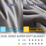 New Weighted Warming & Cooling 2 sided Blanket 20lbs for Adults and Couples(True King Size, 88"x104"), Reversible Tencel/Short Plush Warming & Cooling 2 in 1 All Season Heavy Blanket - Bonus Carry Bag Included, Retails $180 W/tax!