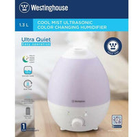 New Westinghouse 1.3L Cool Mist Ultrasonic Colour Changing Humidifier