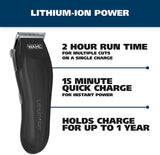 Wahl Clipper Lithium-ion Cordless Haircutting Kit! Cordless Rechargeable Grooming and Trimming Kit, 12 Guide Combs