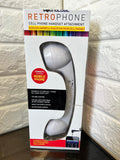 SoundLogic Retro Phone Cell Phone Handset Attachment (White)