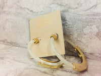 Brand new Nordstrom Item! Women's 14th & Union Gold tone & white pearl Hoops!