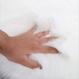New TopAufell Faux Fur Sheepskin Style Rug in White, 2Ft X 3Ft