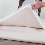 New TopAufell Faux Fur Sheepskin Style Rug in White, 2Ft X 3Ft