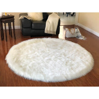 New Wayfair Item! Union Rustic Whitner Luxurious Off White Area Rug, 4 Ft Round! Retails $240+