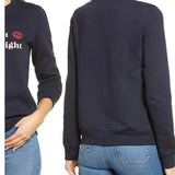 New WOMEN'S 1901 Why Wait Graphic Sweatshirt In Navy Night, Sz Large!